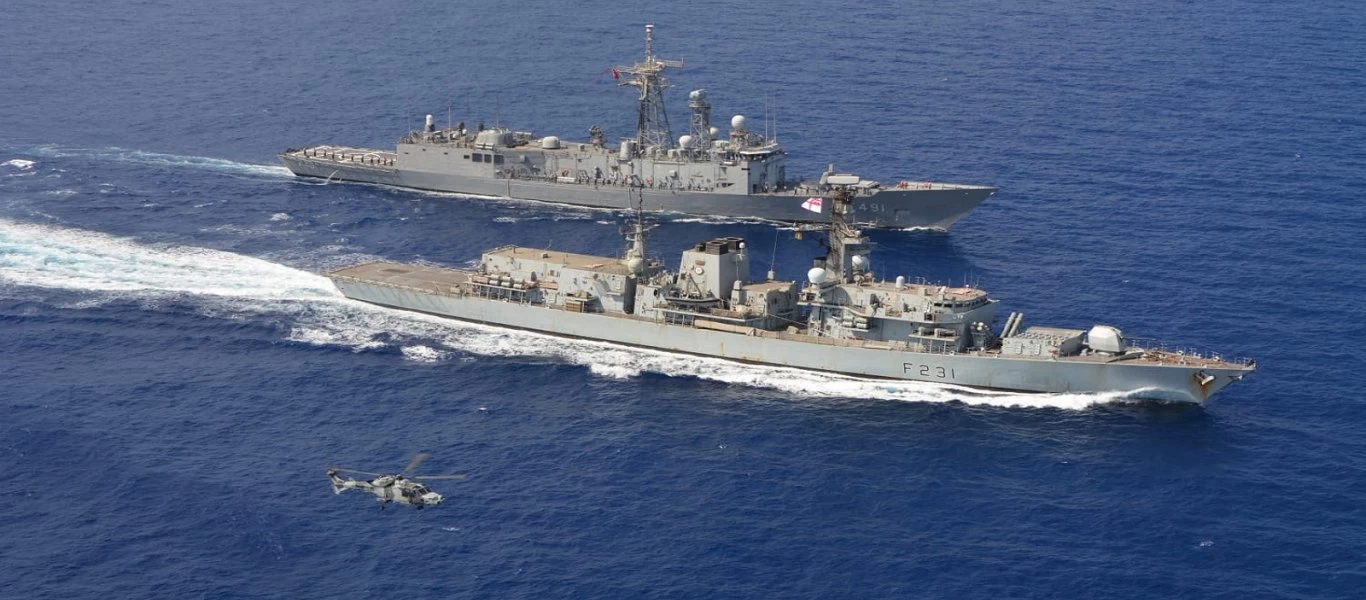 Συνεκπαίδευση τουρκικού και βρετανικού Ναυτικού στην ανατ. Μεσόγειο με φρεγάτες… type 23